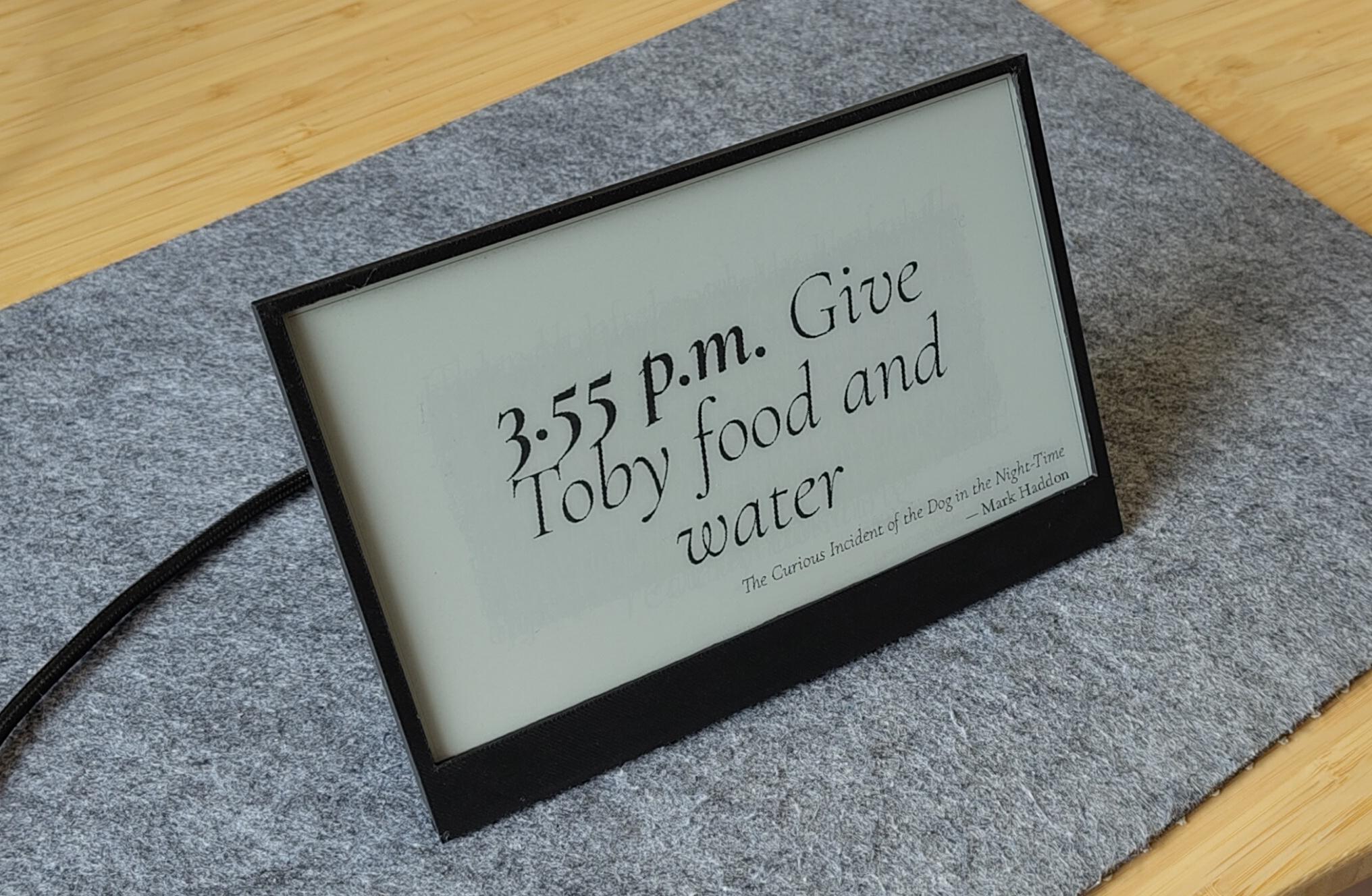 Fully-assembled clock.